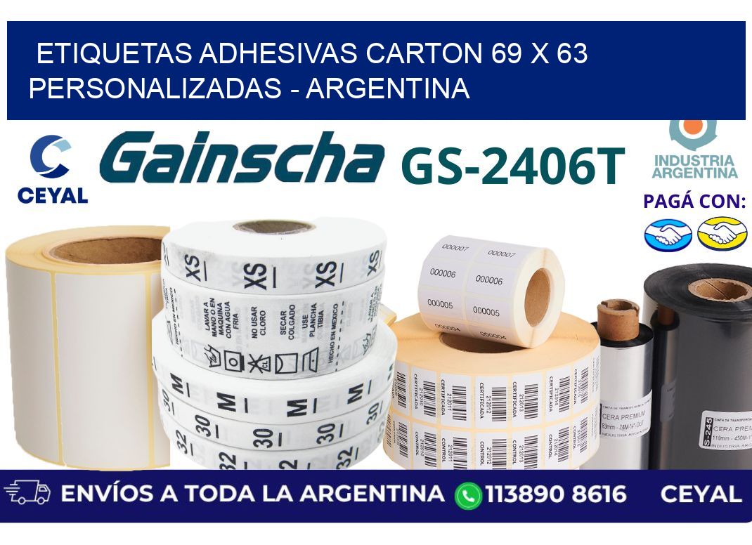 etiquetas adhesivas carton 69 x 63 personalizadas – Argentina