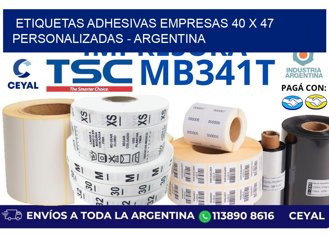 etiquetas adhesivas empresas 40 x 47 personalizadas – Argentina