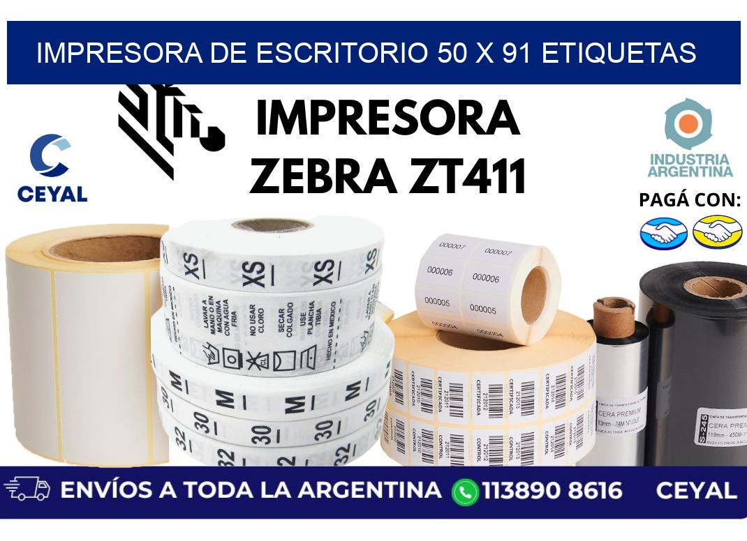 impresora de escritorio 50 x 91 etiquetas
