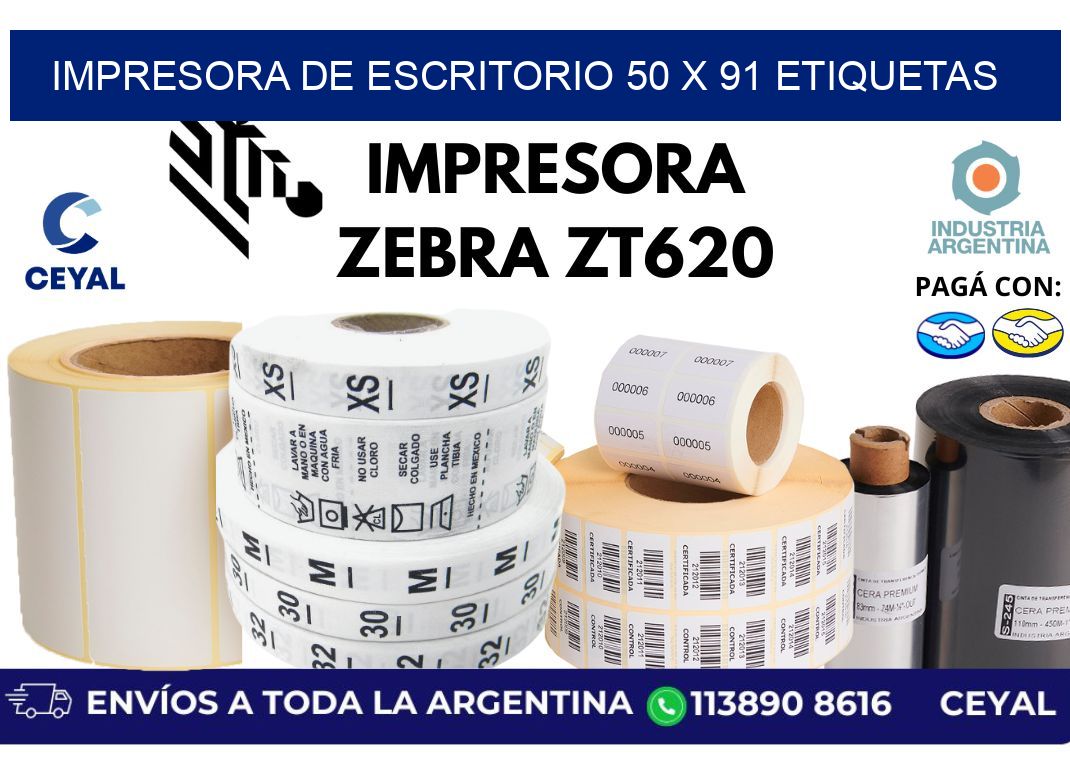 impresora de escritorio 50 x 91 etiquetas