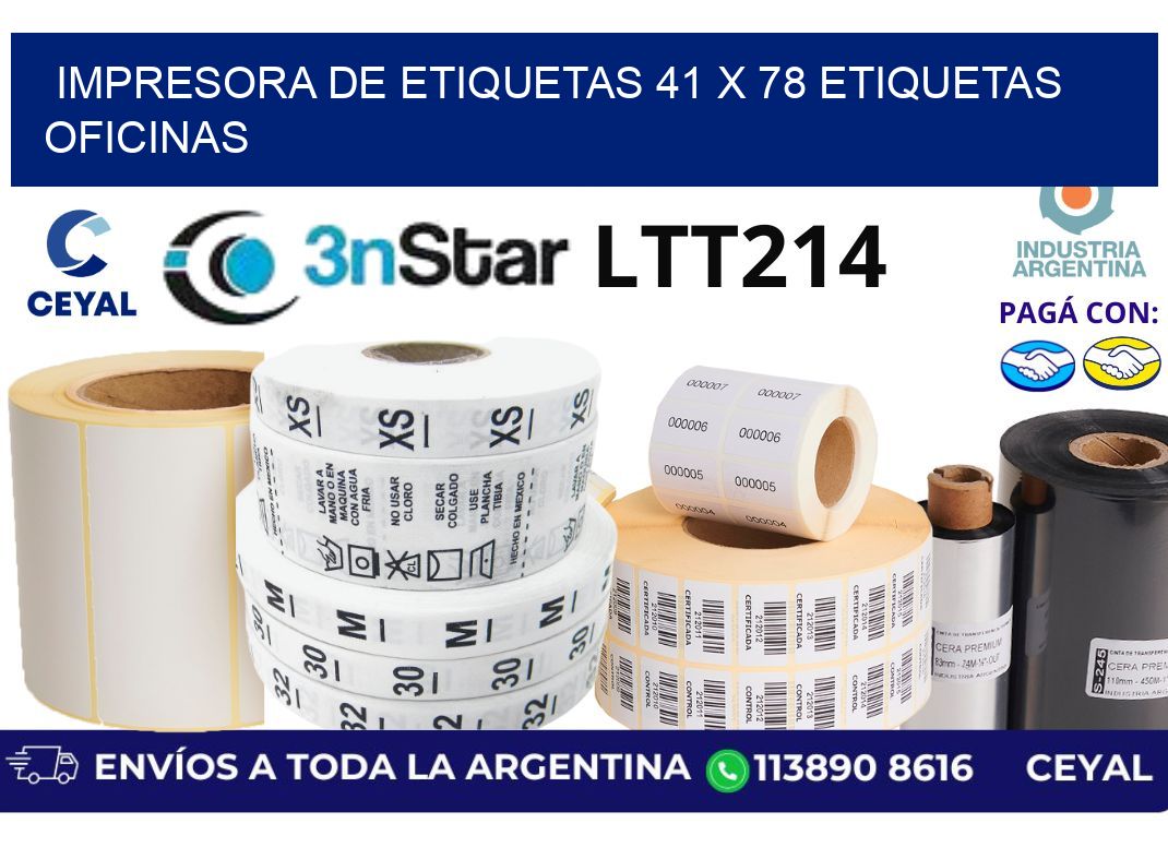 impresora de etiquetas 41 x 78 etiquetas oficinas