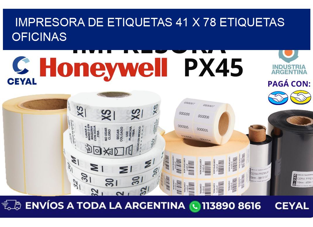 impresora de etiquetas 41 x 78 etiquetas oficinas