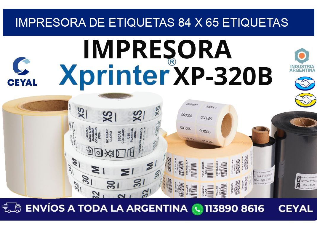 impresora de etiquetas 84 x 65 etiquetas