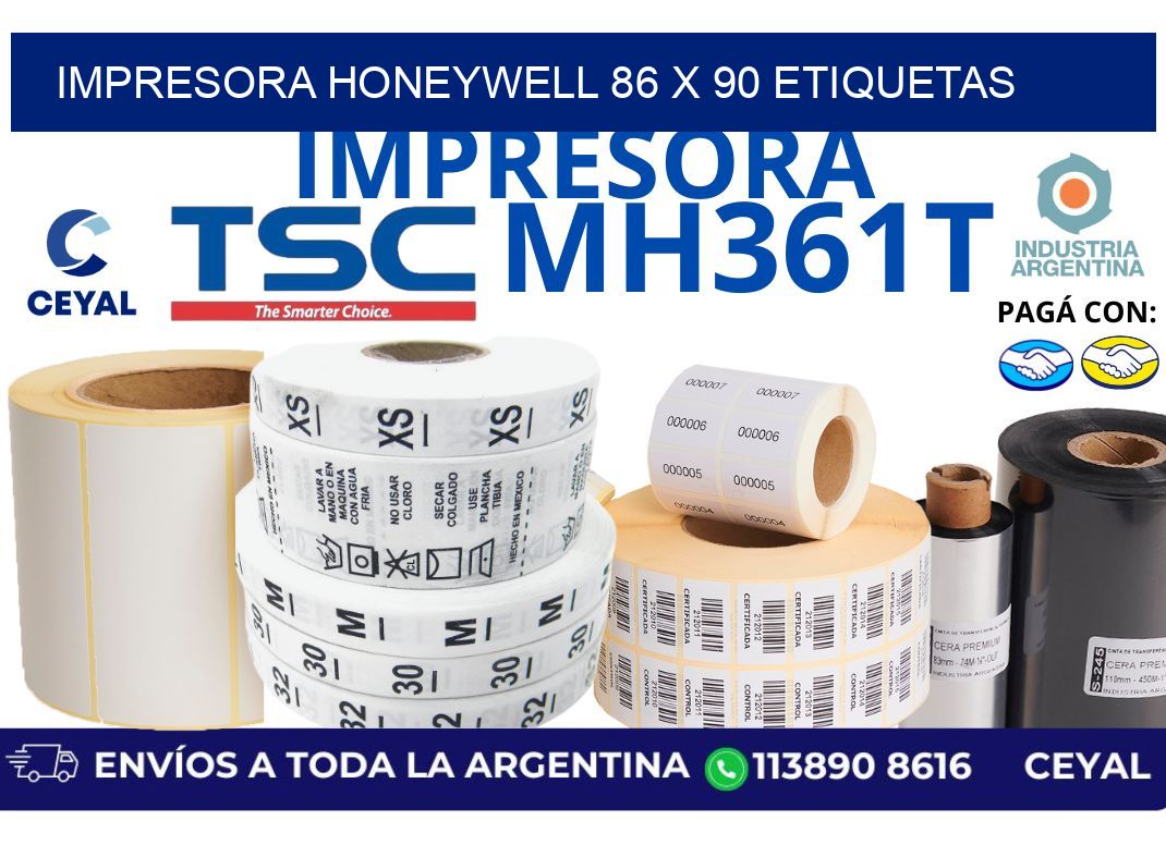 impresora honeywell 86 x 90 etiquetas