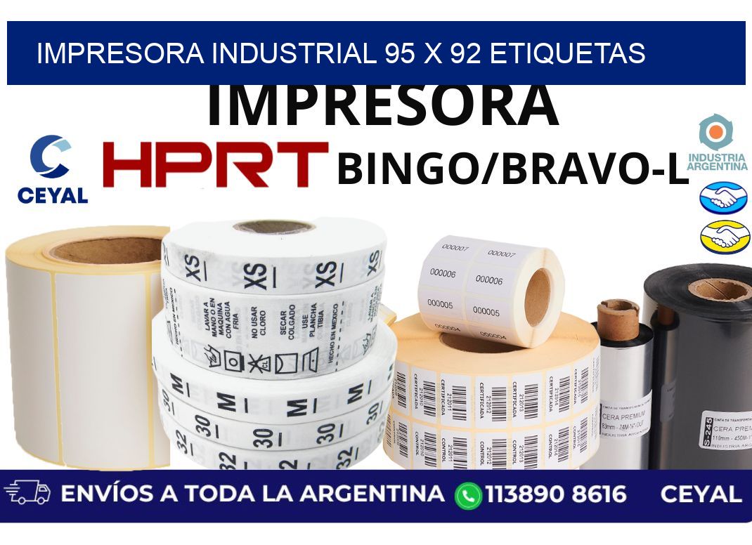 impresora industrial 95 x 92 etiquetas