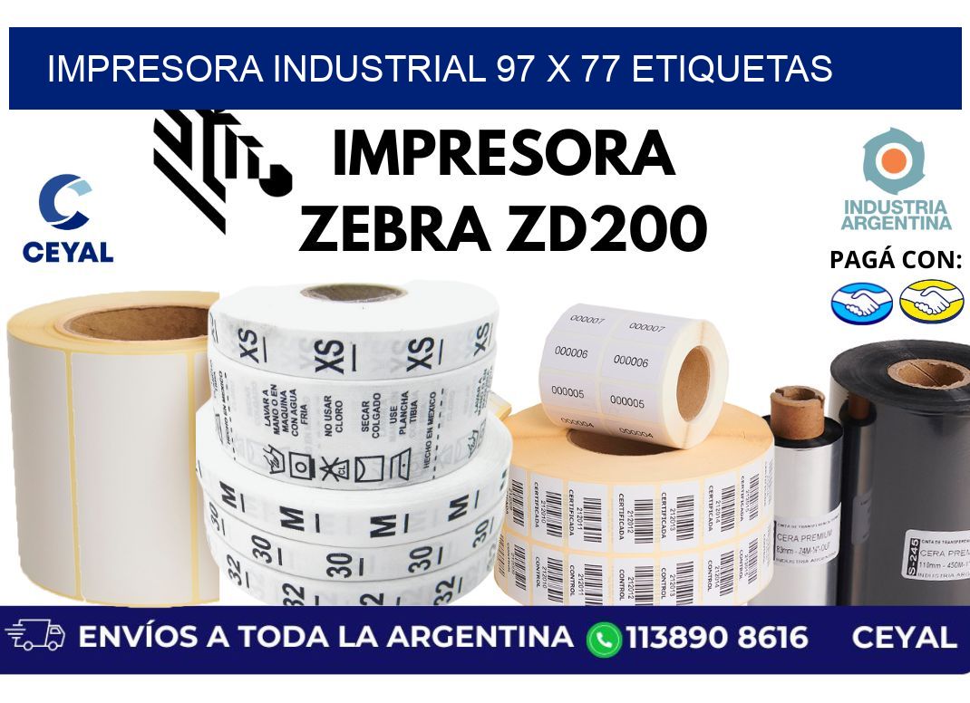 impresora industrial 97 x 77 etiquetas