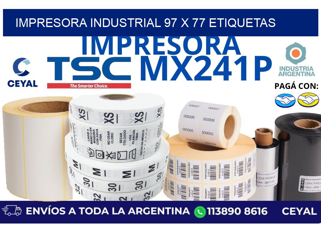 impresora industrial 97 x 77 etiquetas