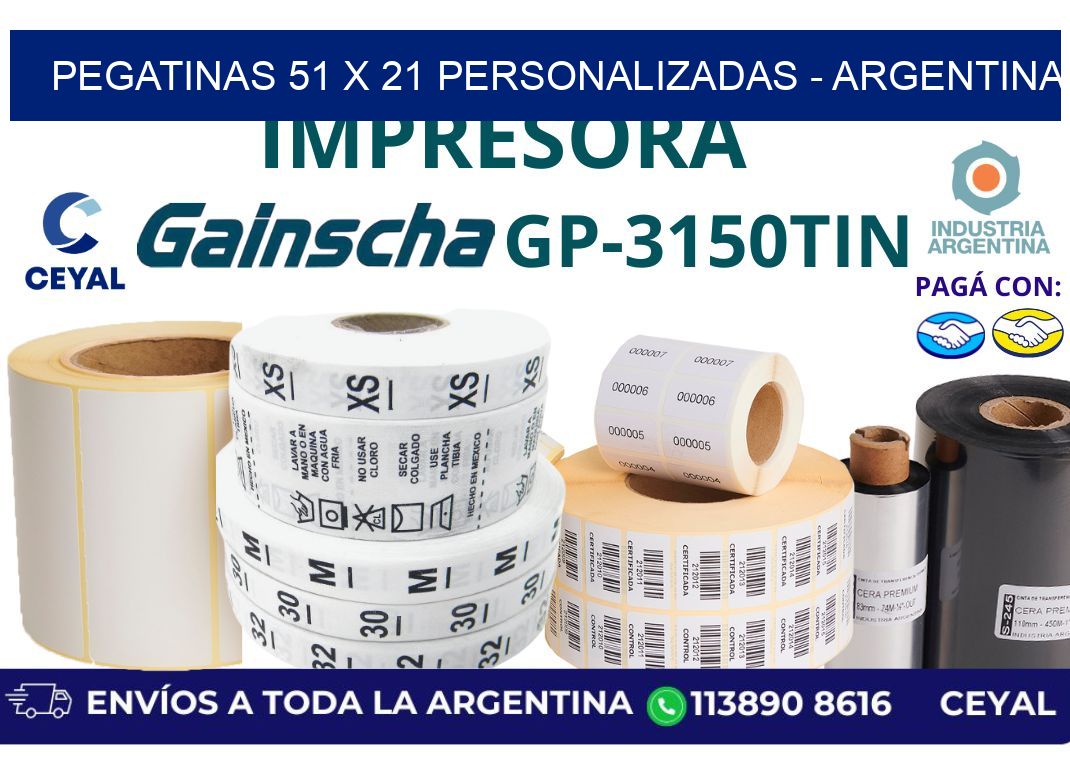 pegatinas 51 x 21 personalizadas – Argentina