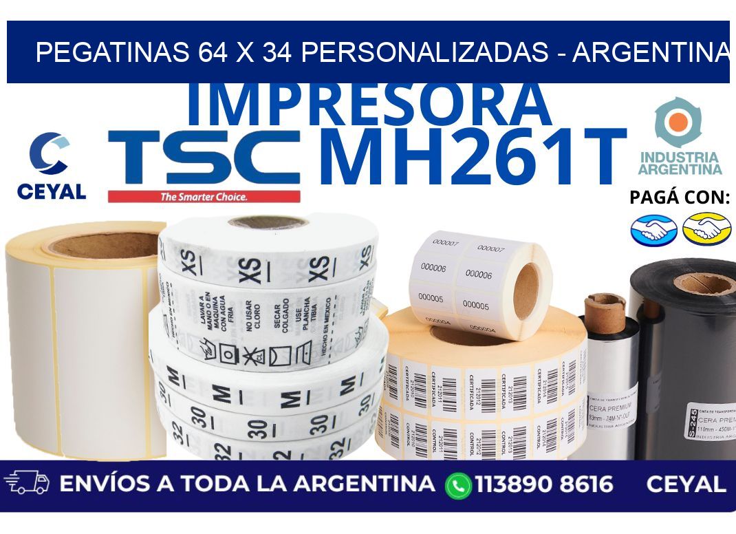 pegatinas 64 x 34 personalizadas – Argentina