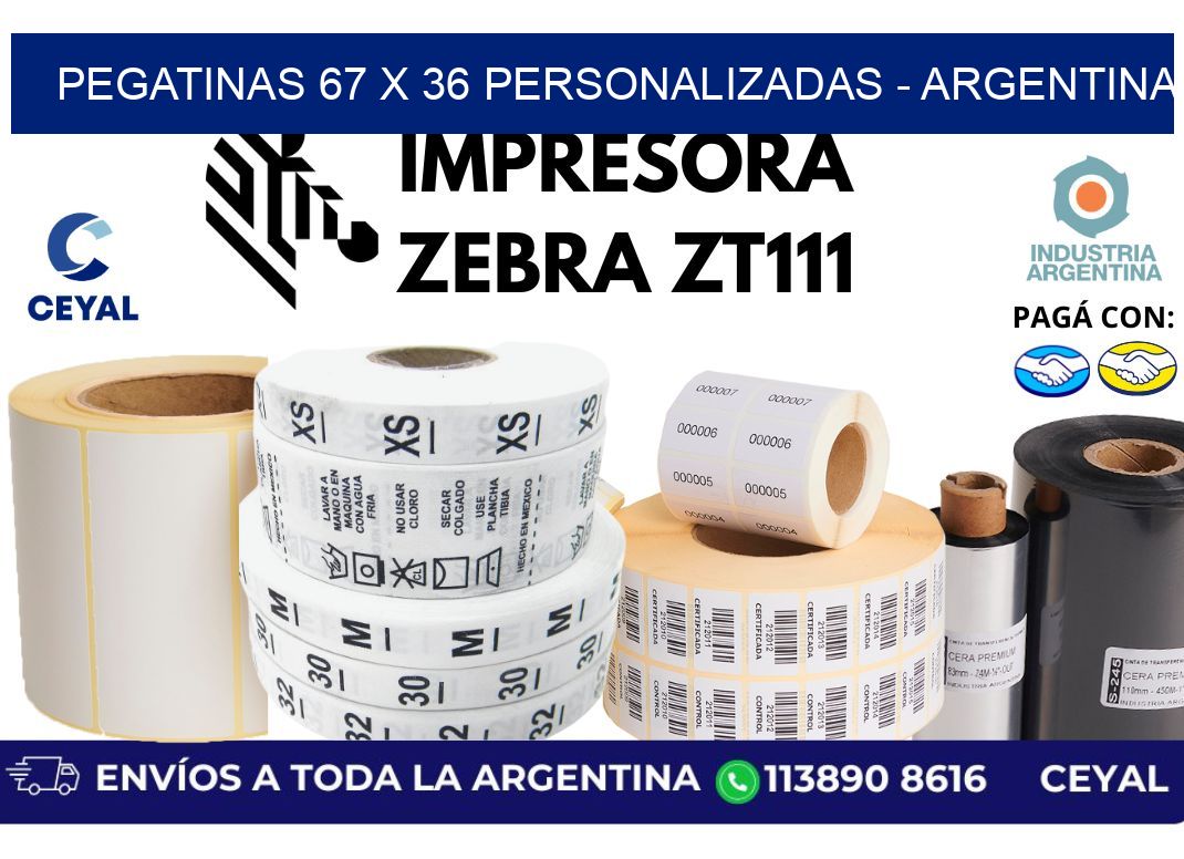 pegatinas 67 x 36 personalizadas – Argentina
