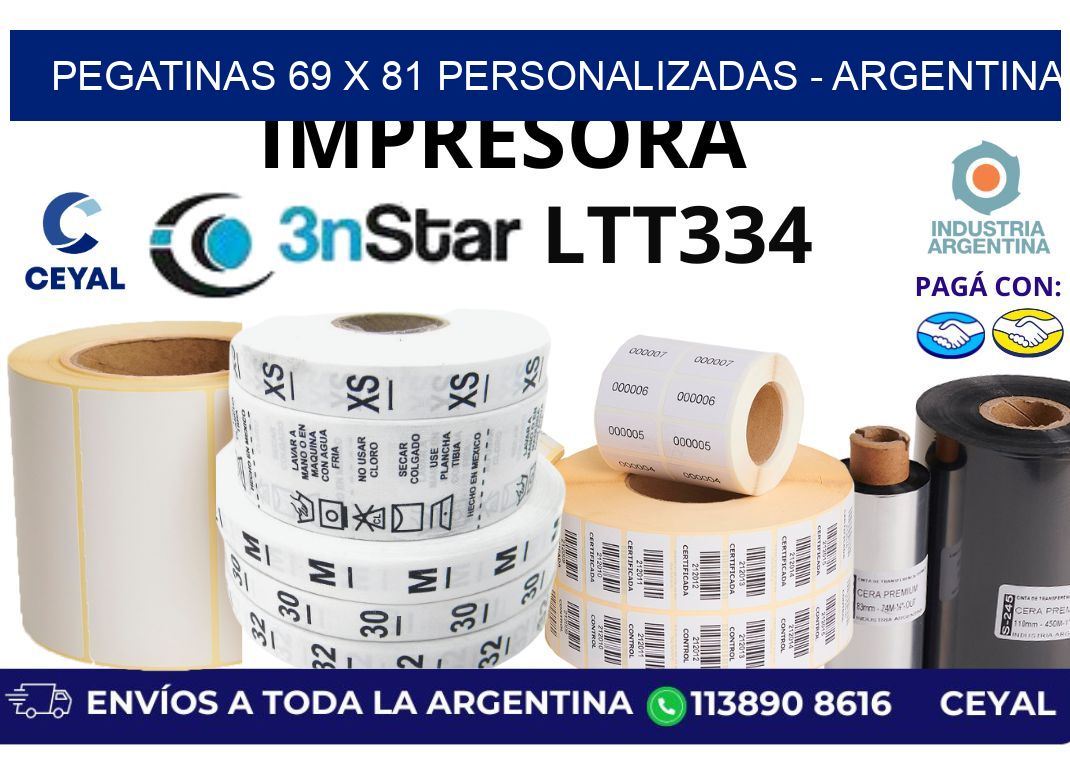 pegatinas 69 x 81 personalizadas – Argentina