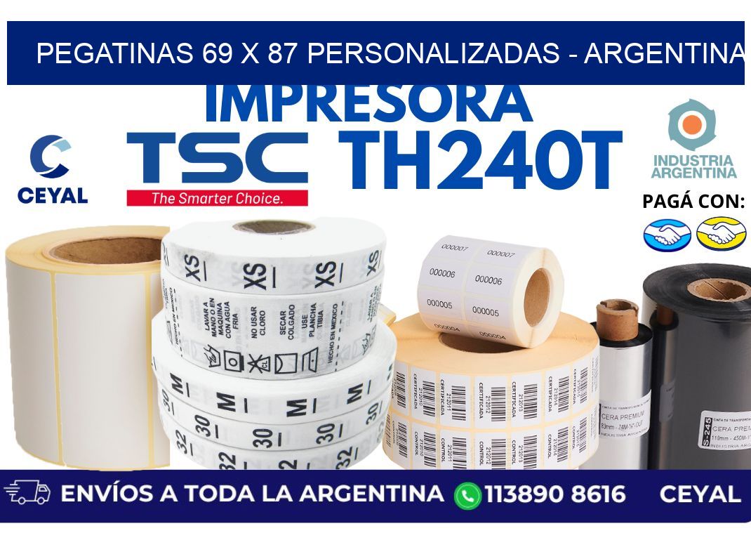 pegatinas 69 x 87 personalizadas - Argentina