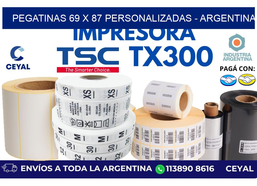 pegatinas 69 x 87 personalizadas – Argentina