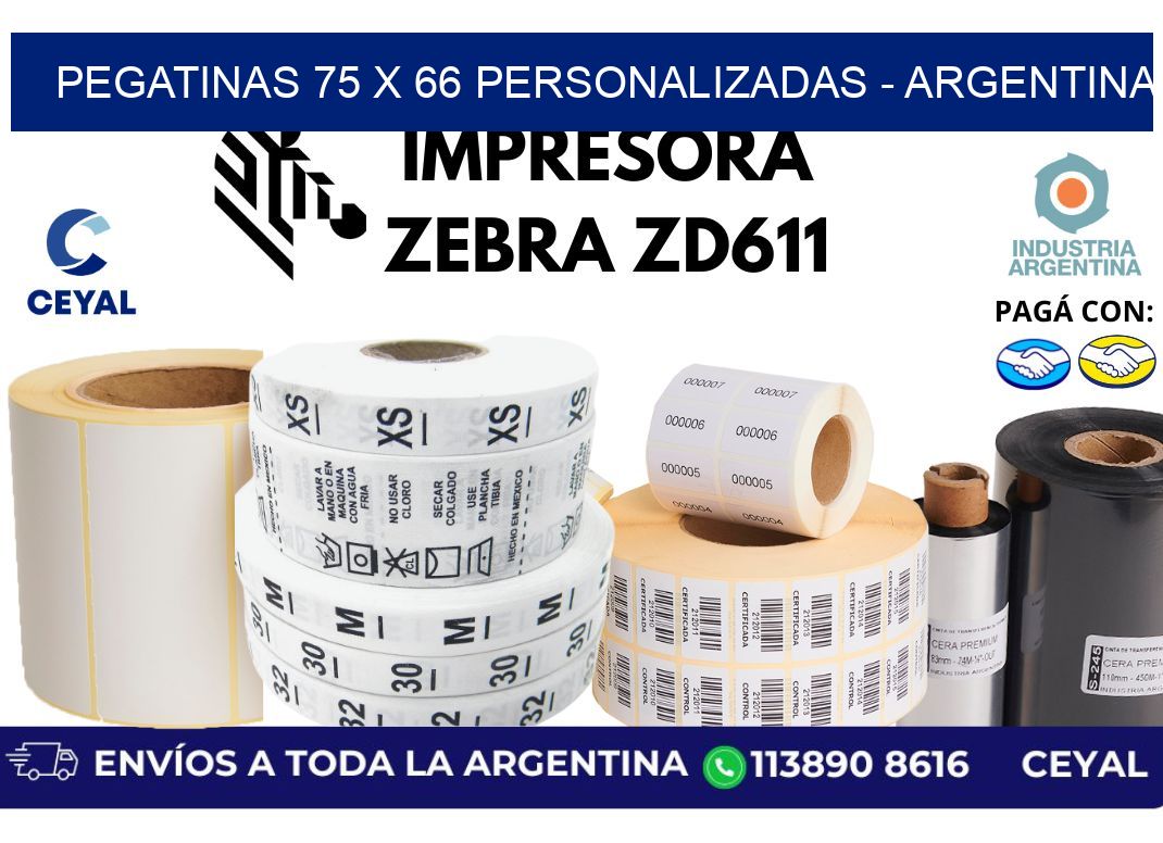 pegatinas 75 x 66 personalizadas - Argentina