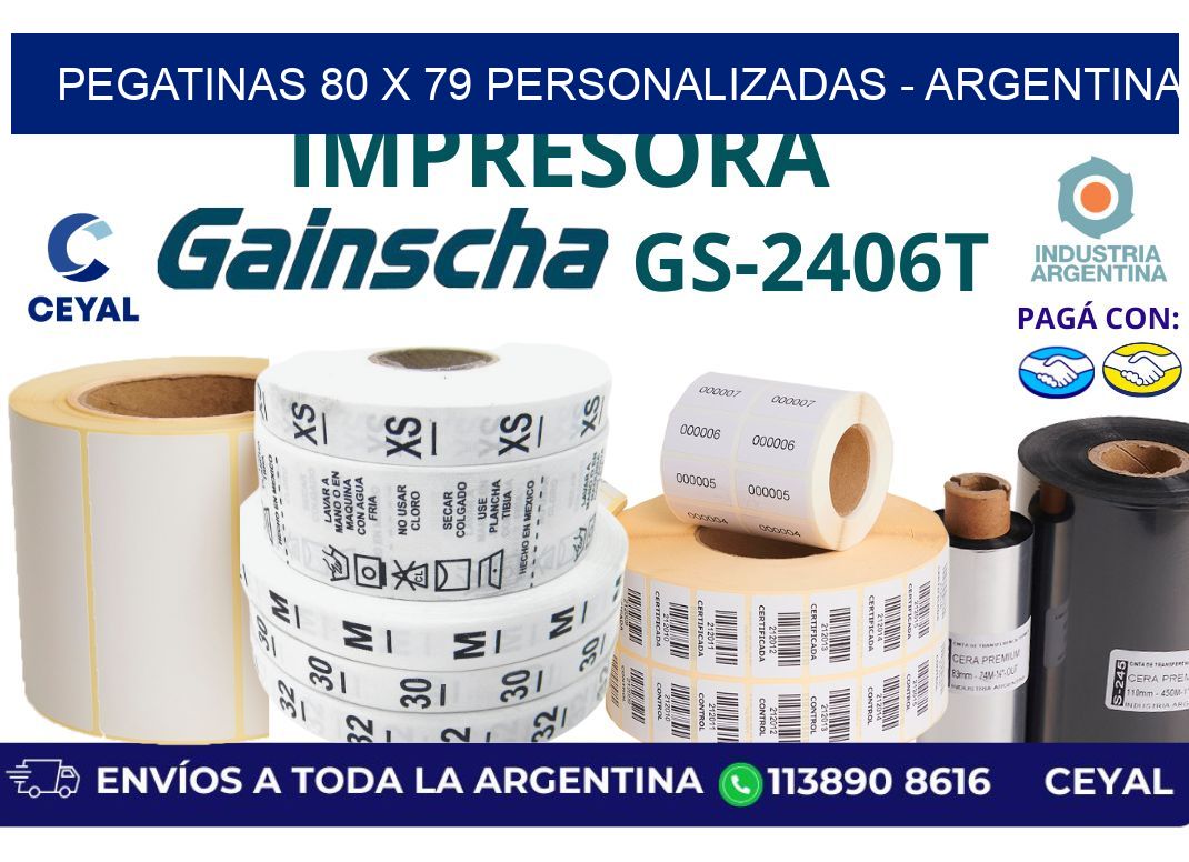 pegatinas 80 x 79 personalizadas - Argentina