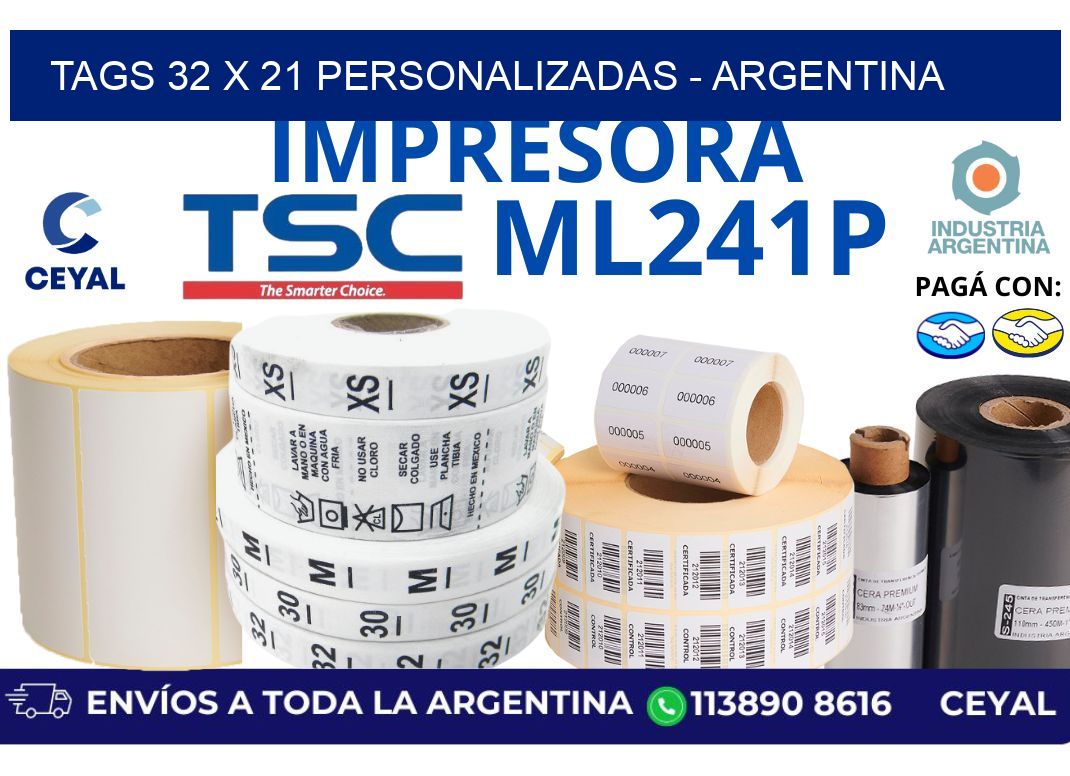 tags 32 x 21 personalizadas - Argentina