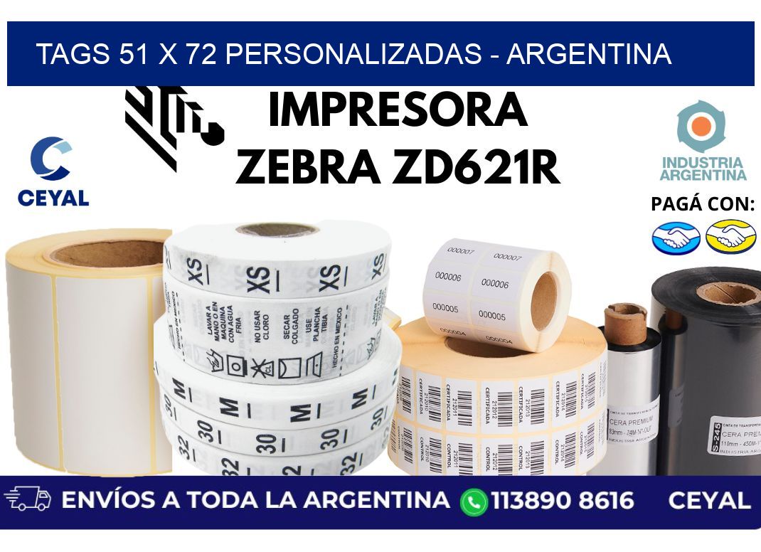 tags 51 x 72 personalizadas – Argentina