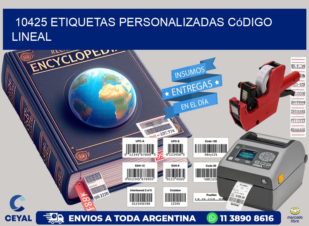 10425 Etiquetas personalizadas código lineal