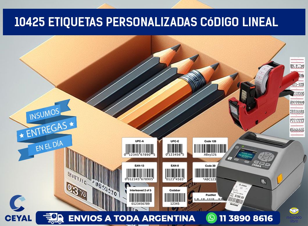 10425 Etiquetas personalizadas código lineal