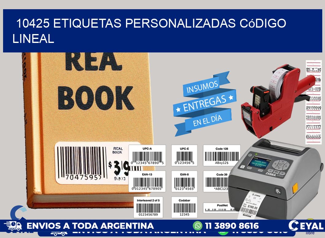 10425 Etiquetas personalizadas código lineal
