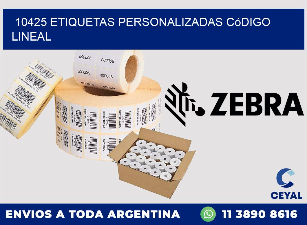 10425 Etiquetas personalizadas código lineal
