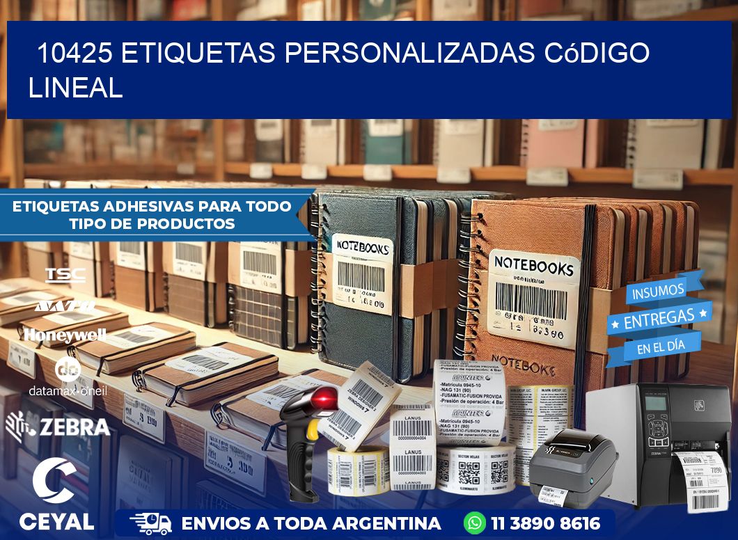 10425 Etiquetas personalizadas código lineal