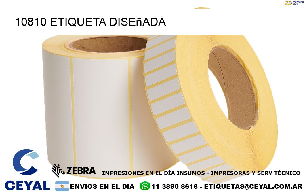 10810 etiqueta diseñada