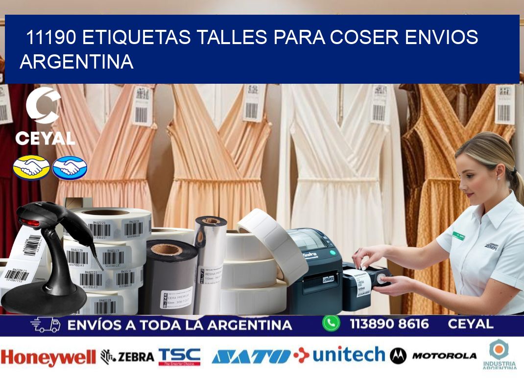 11190 ETIQUETAS TALLES PARA COSER ENVIOS ARGENTINA