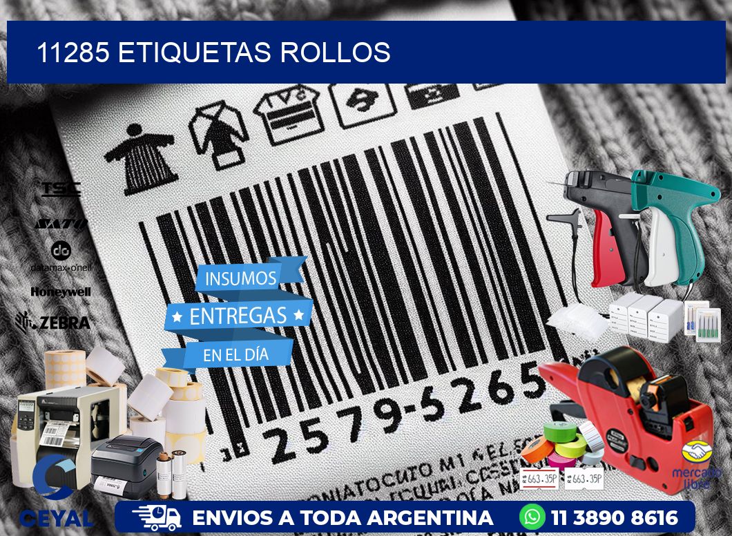 11285 etiquetas rollos