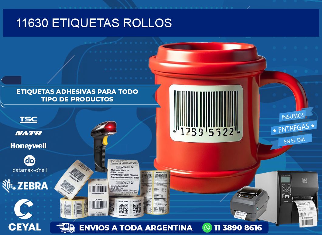 11630 etiquetas rollos