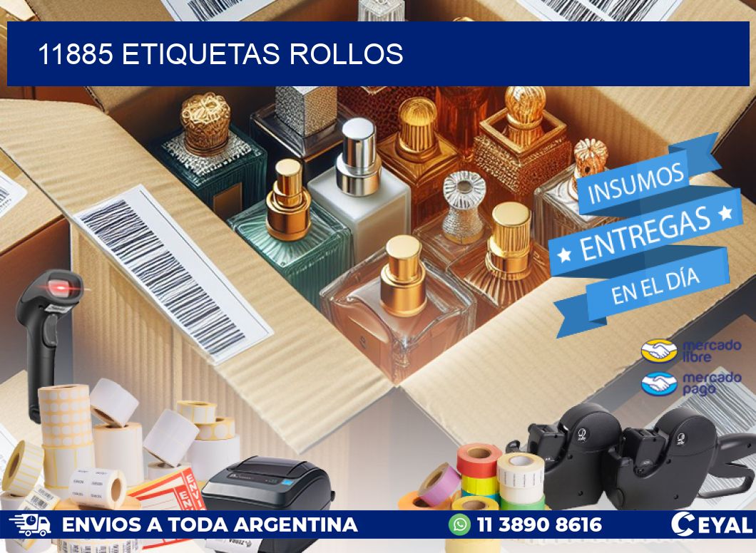 11885 etiquetas rollos