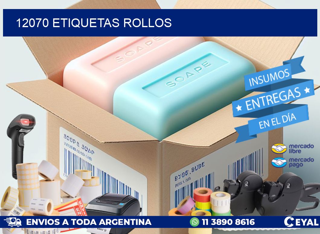 12070 etiquetas rollos