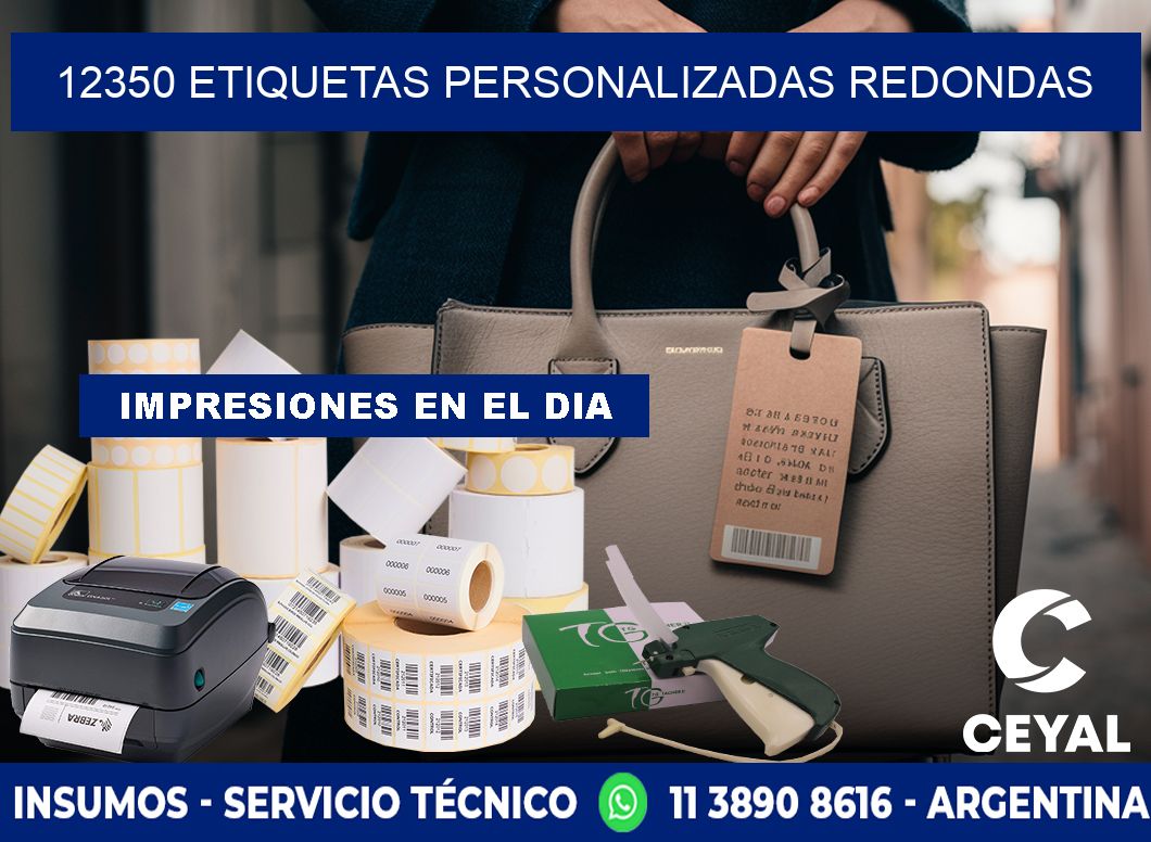 12350 Etiquetas personalizadas redondas