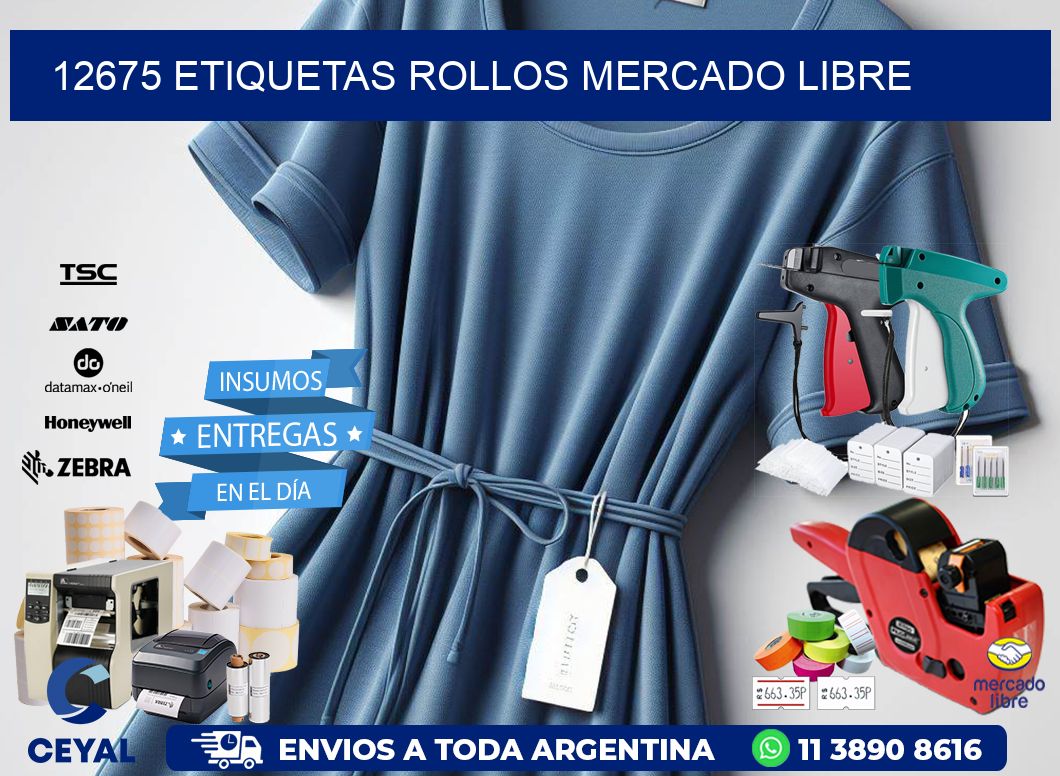 12675 etiquetas rollos MERCADO LIBRE