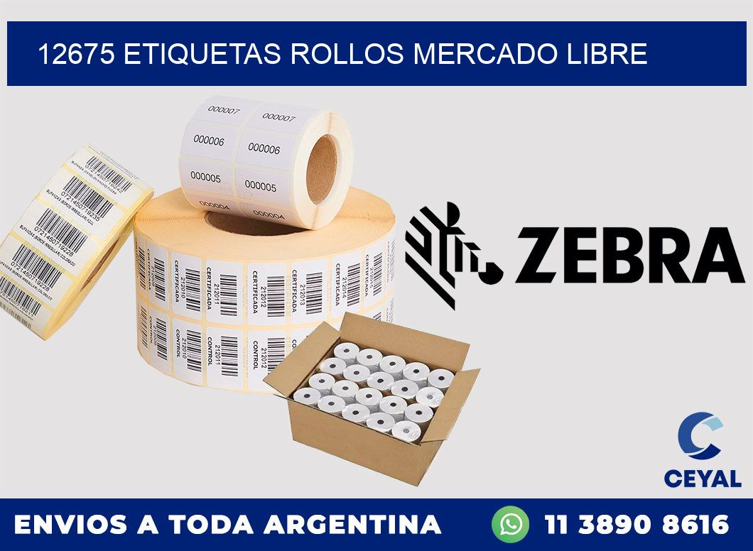 12675 etiquetas rollos MERCADO LIBRE