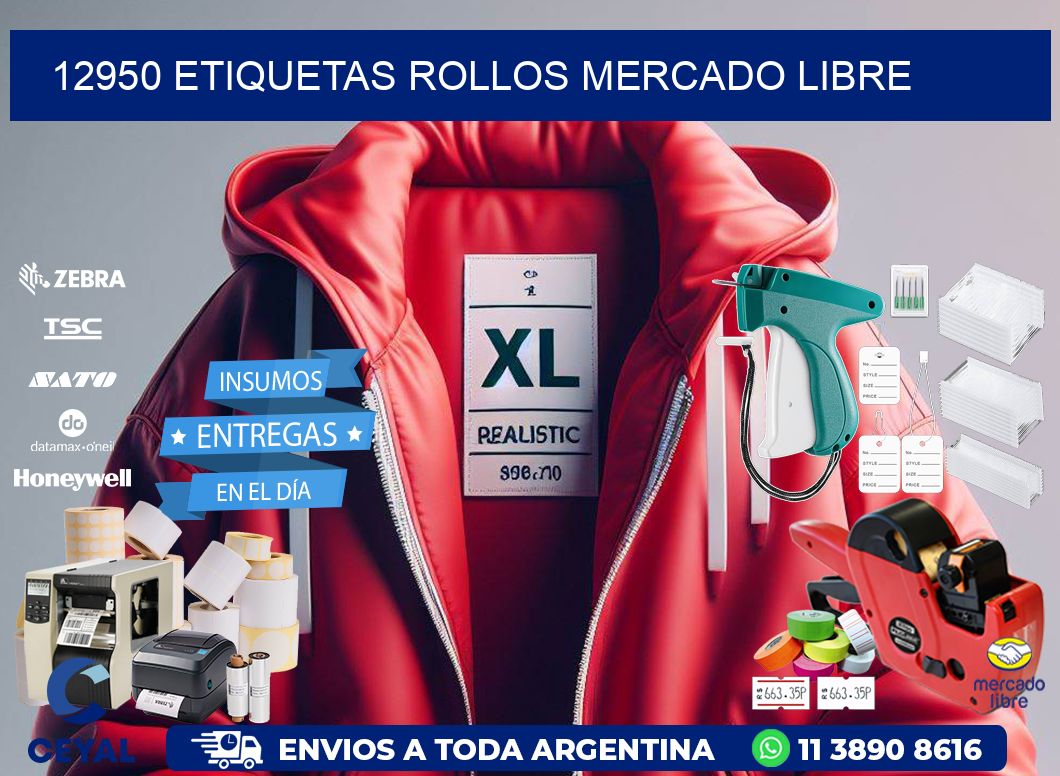 12950 etiquetas rollos MERCADO LIBRE