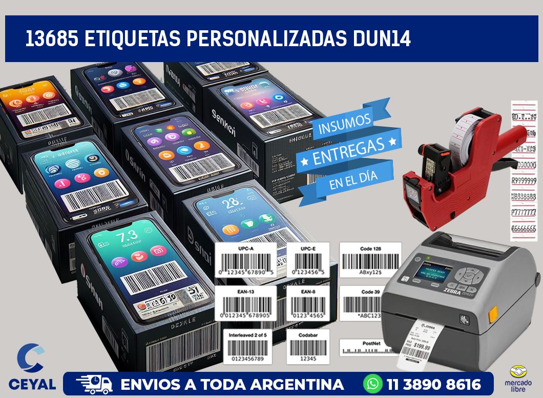 13685 Etiquetas personalizadas dun14
