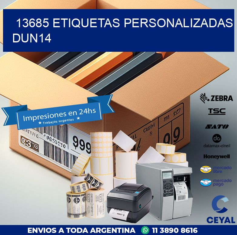 13685 Etiquetas personalizadas dun14