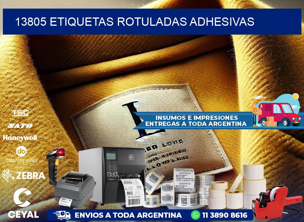 13805 etiquetas rotuladas adhesivas
