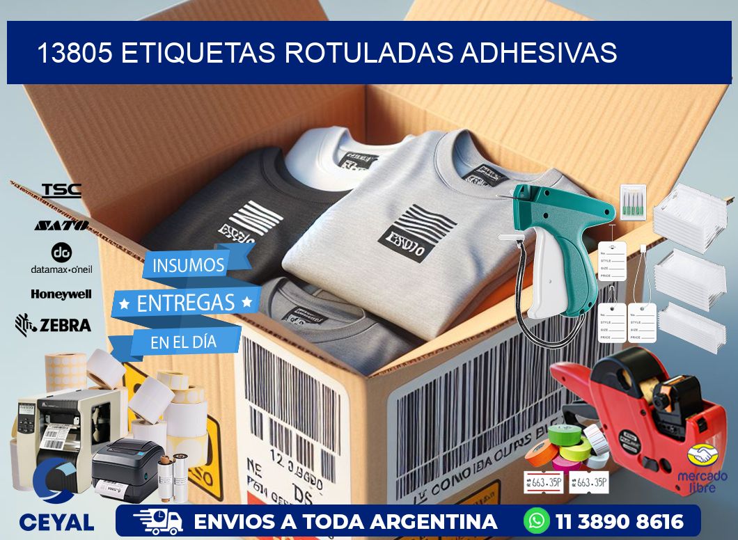 13805 etiquetas rotuladas adhesivas