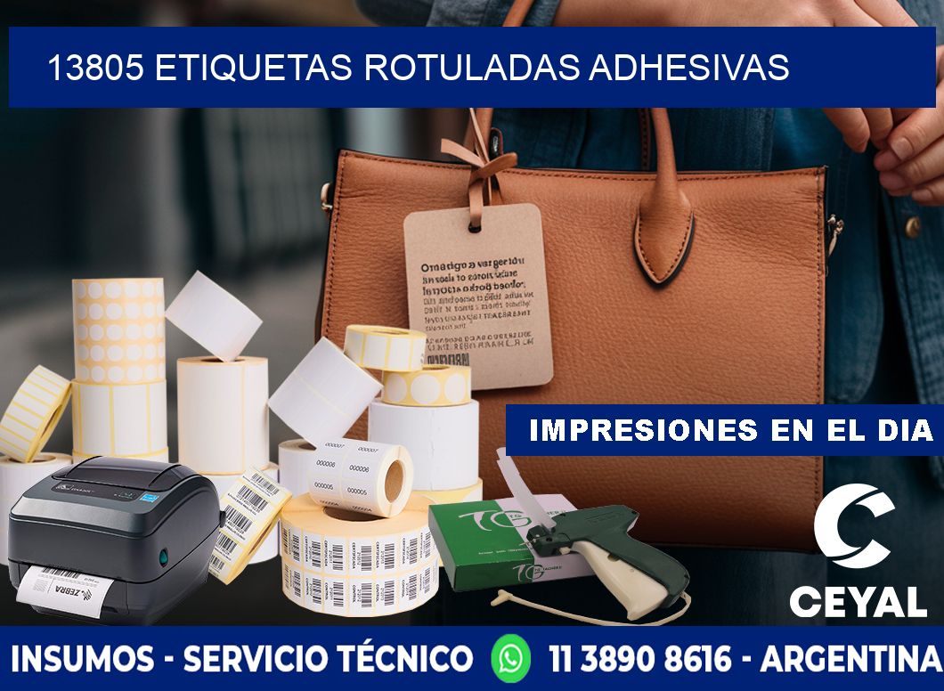 13805 etiquetas rotuladas adhesivas
