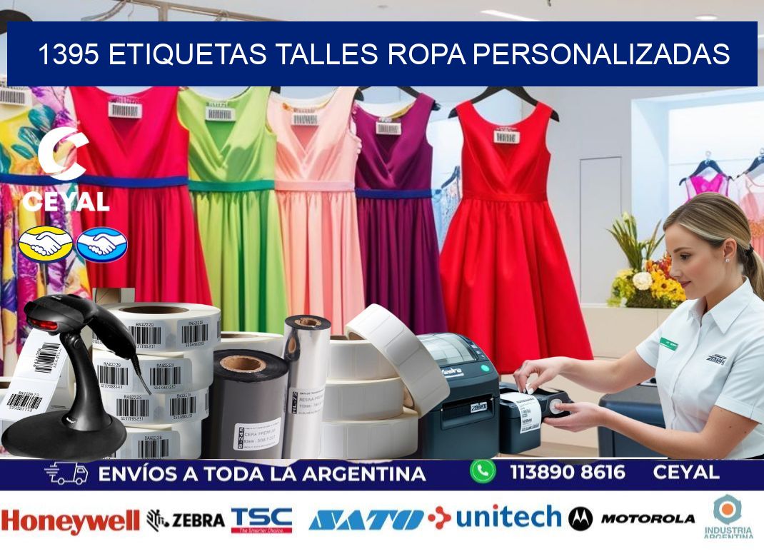 1395 ETIQUETAS TALLES ROPA PERSONALIZADAS