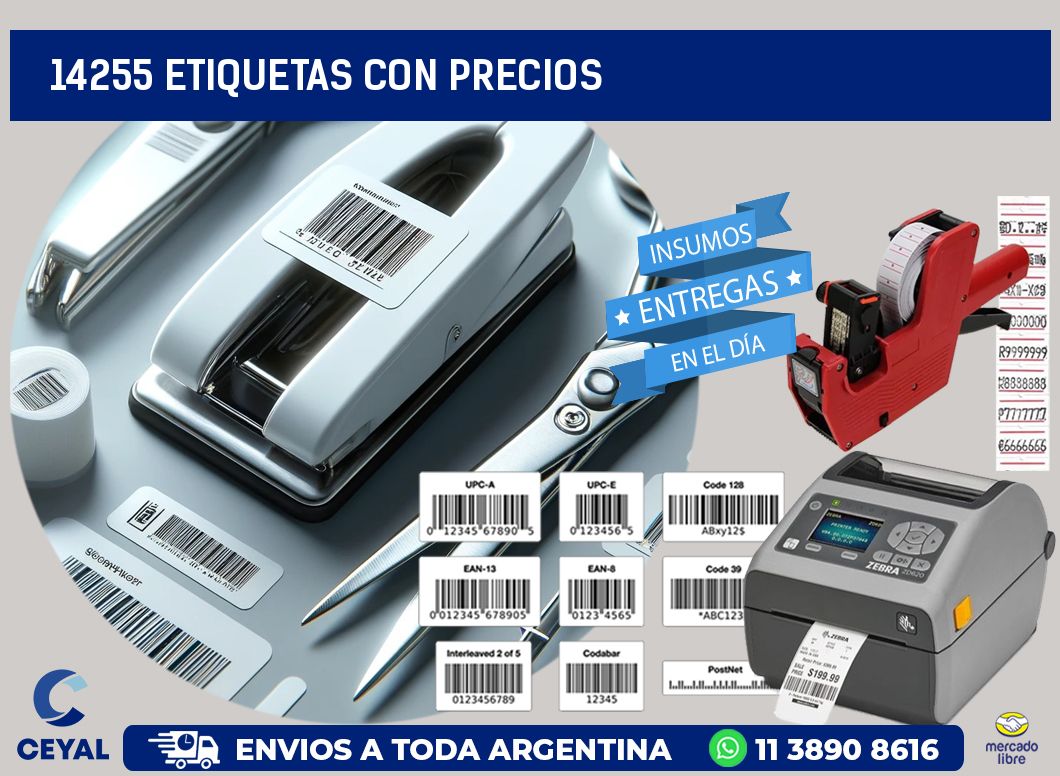 14255 etiquetas con precios