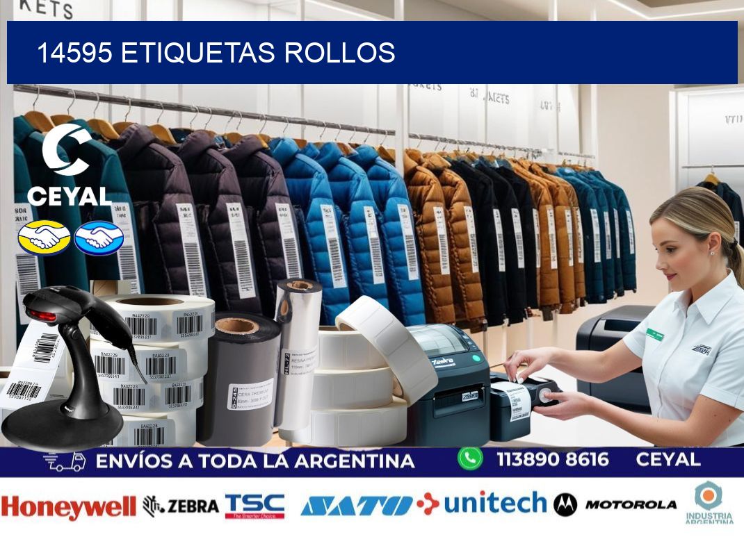 14595 etiquetas rollos
