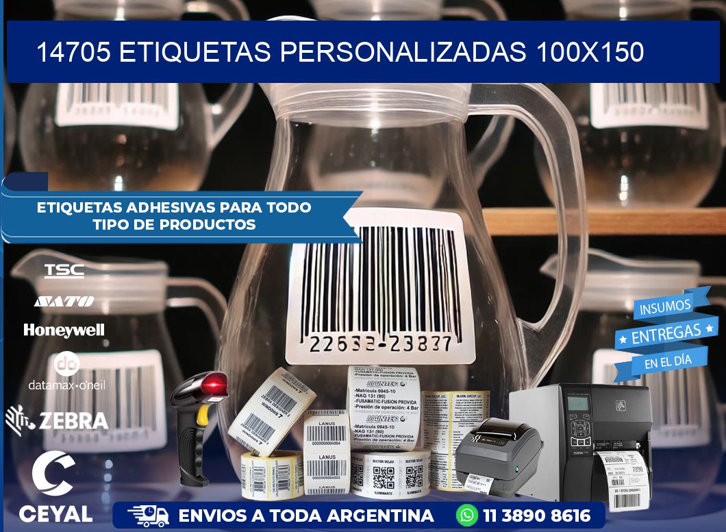 14705 Etiquetas personalizadas 100x150