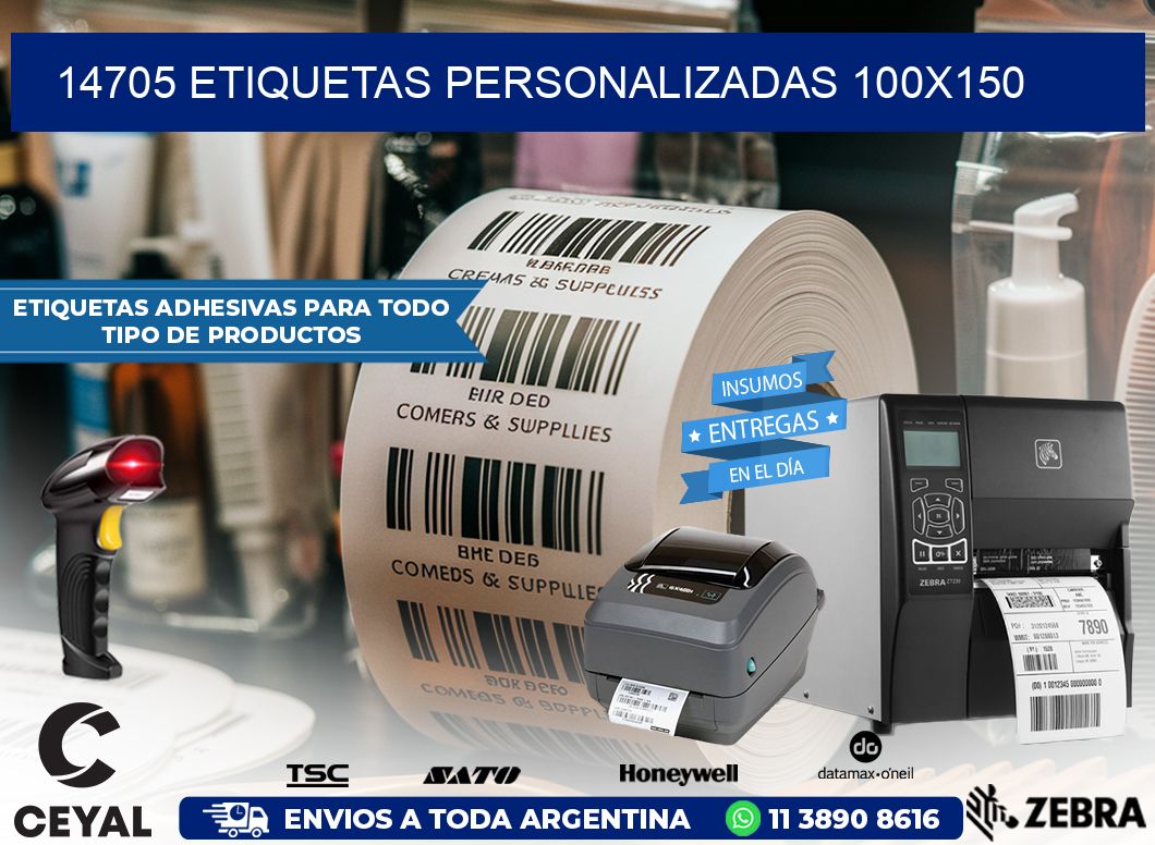14705 Etiquetas personalizadas 100x150
