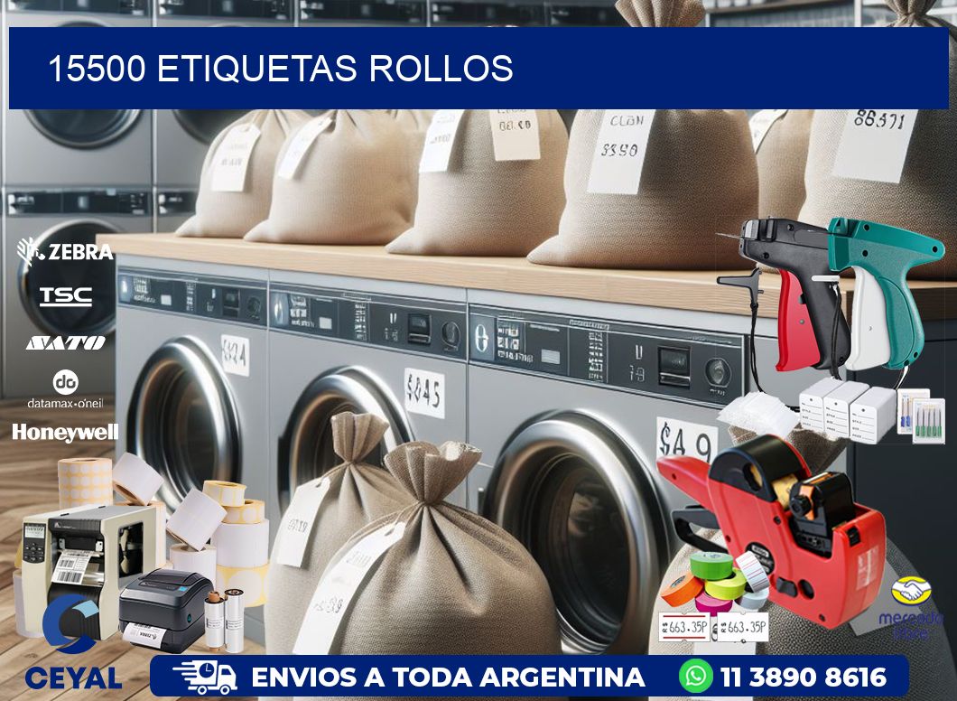 15500 etiquetas rollos