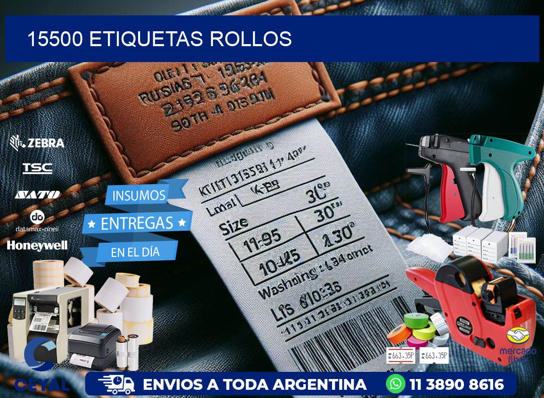 15500 etiquetas rollos