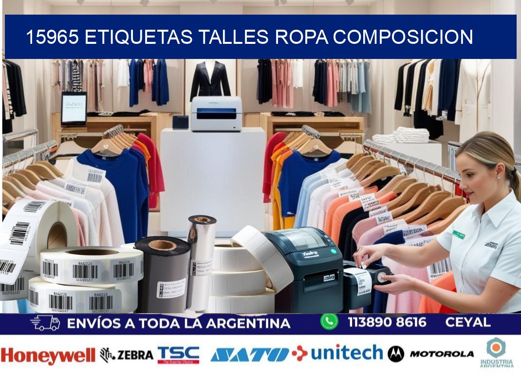 15965 ETIQUETAS TALLES ROPA COMPOSICION