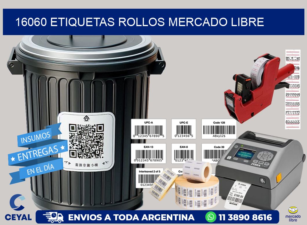 16060 etiquetas rollos MERCADO LIBRE